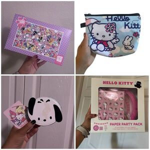 Sanrio Hello Kitty and Friends Bundle Count Purse Toiletry Bag Party Puzzle